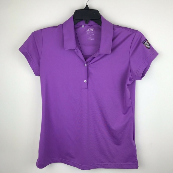 adidas purple golf shirt